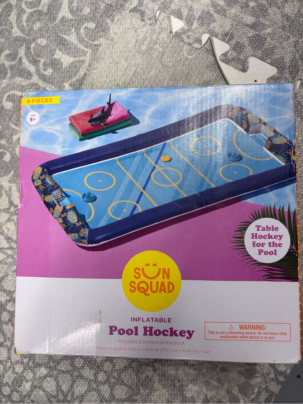Sun Squad Inflatable Pool Hockey for Water Play
